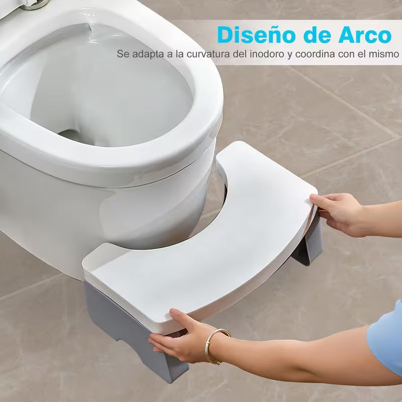 Taburete para Inodoro 7” – Reposapiés para Baño Antideslizante y Plegable, Taburete de Postura Natural para Adultos y Niños